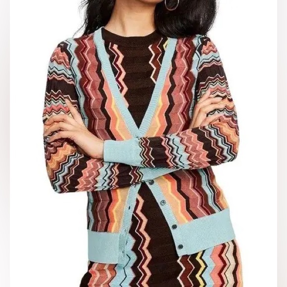 Missoni for Target Women's Colore Zig Zag Cardigan Sweater Large - Picture 3 of 7